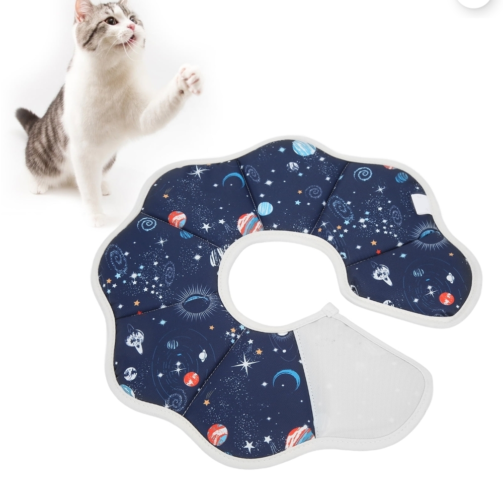 Space-Themed Cat Recovery Collar